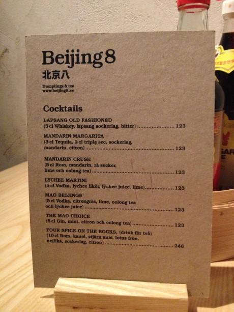 Drinkar jag vill prova. På Beijing 8.