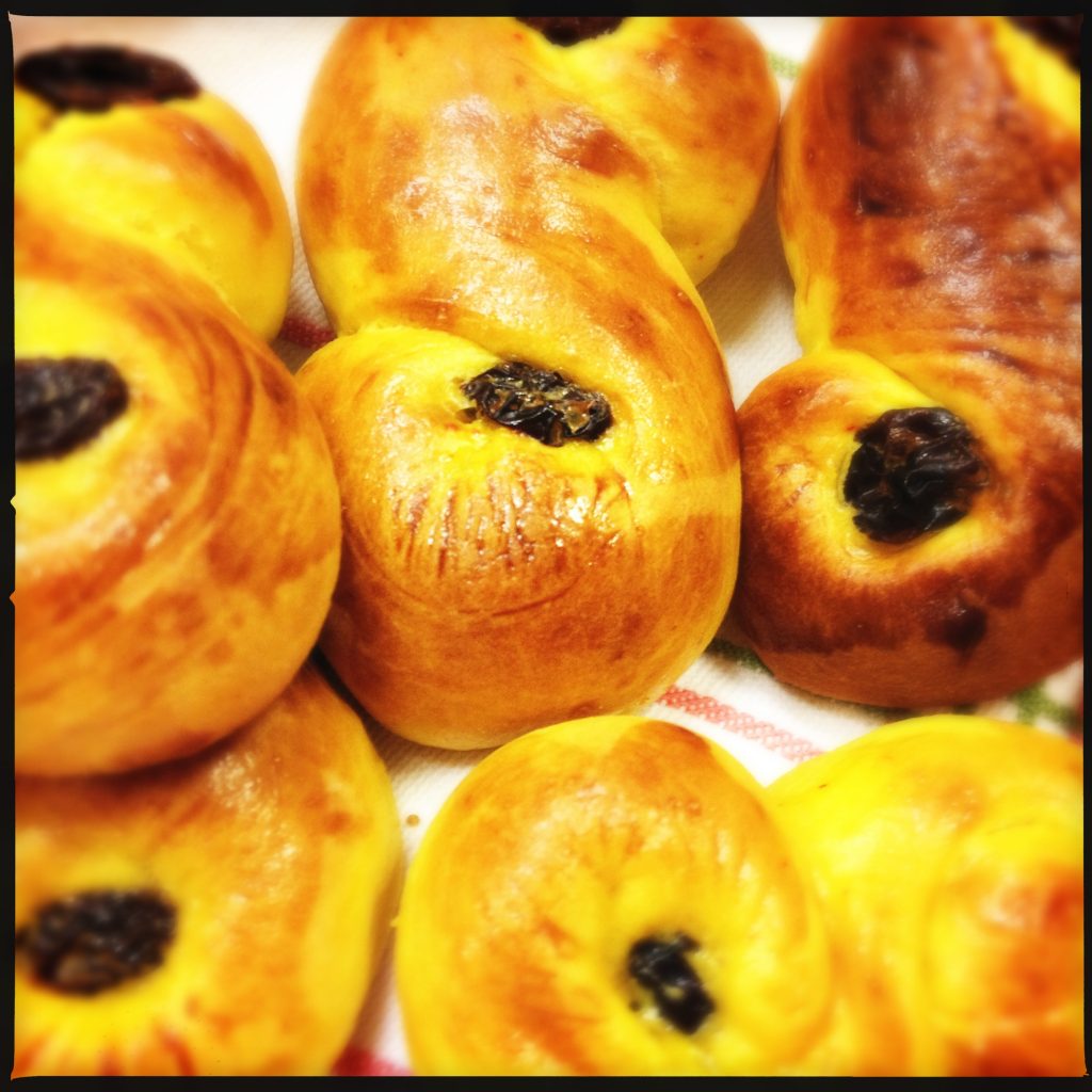 Provkökets nybakta lussekatter.
