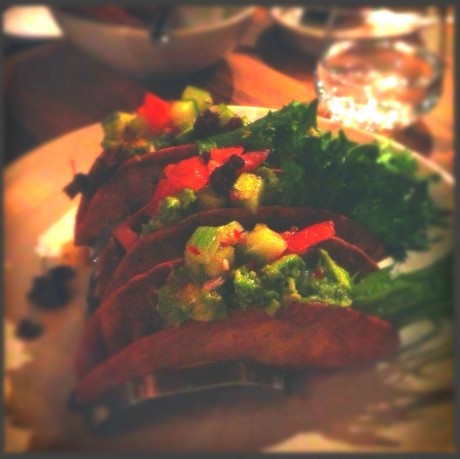 Tacos med högrev på Nosh and Chow.