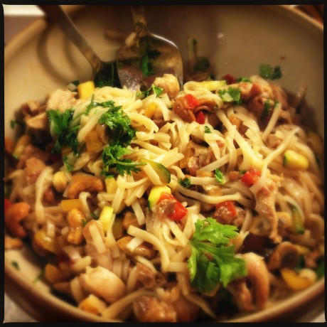 I går blev det en pad thai.