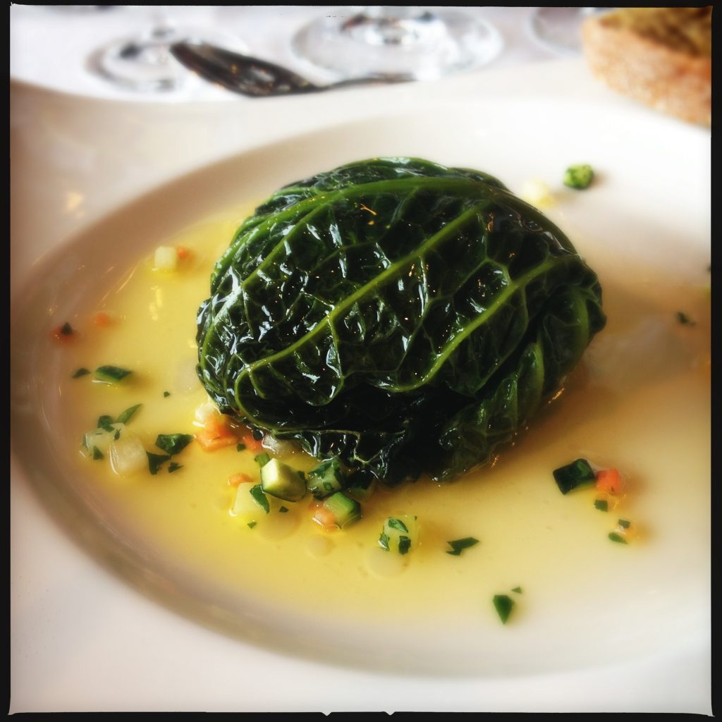 Kåldolme med sniglar.