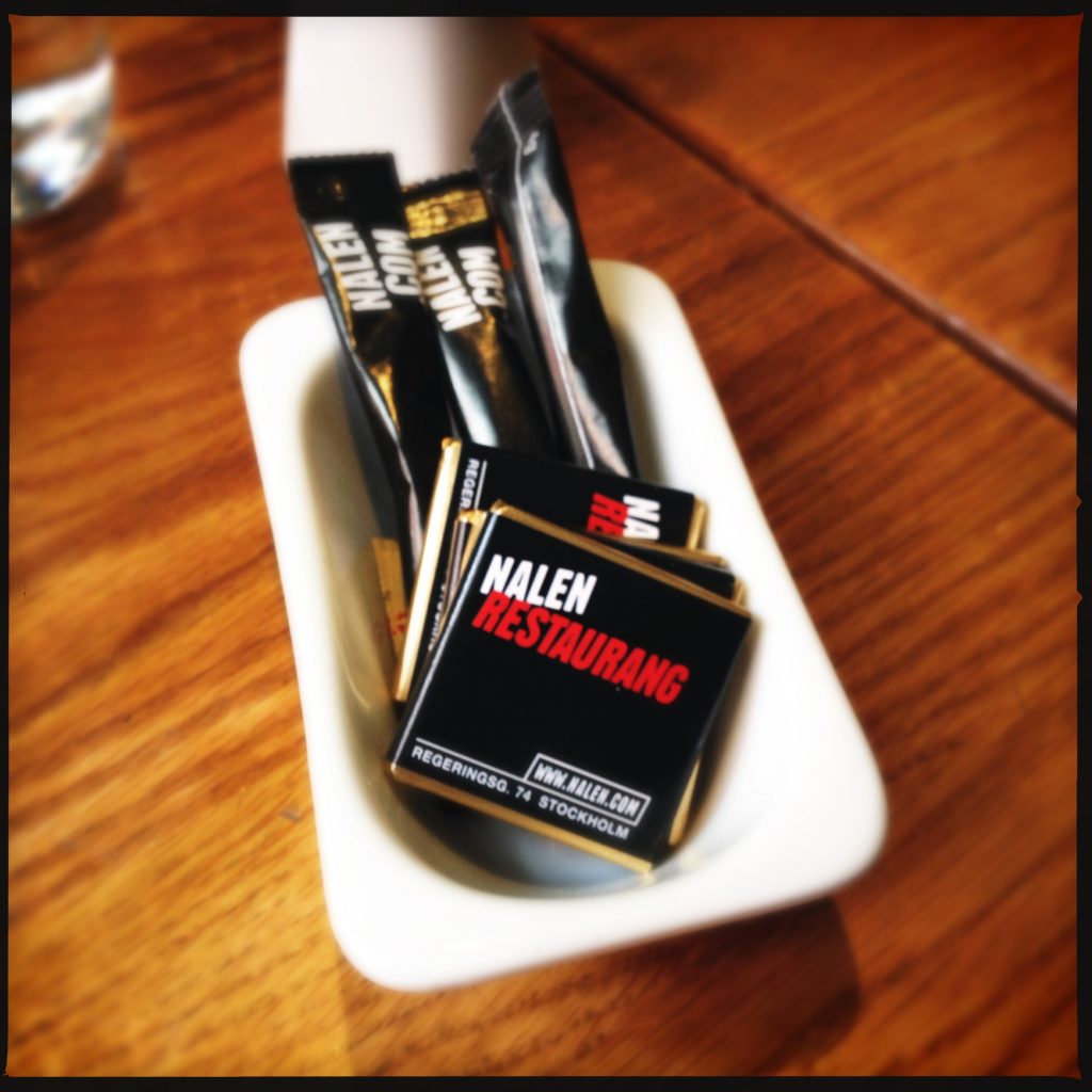 Choklad till kaffet på Nalen.