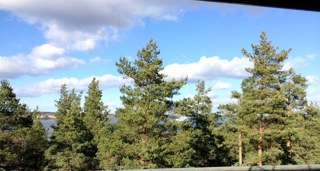 Utsikt från vårt hotellrum på Yasuragi.