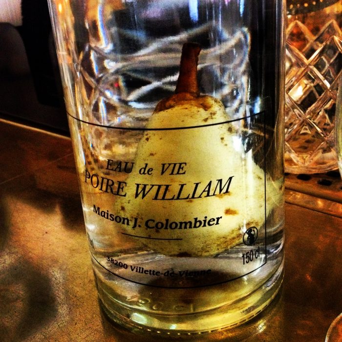 Digestif med päron på Bistro Jarl.