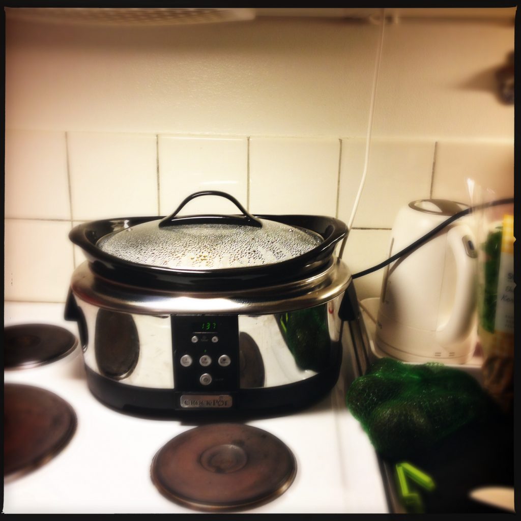 Min Crock-pot går varm.