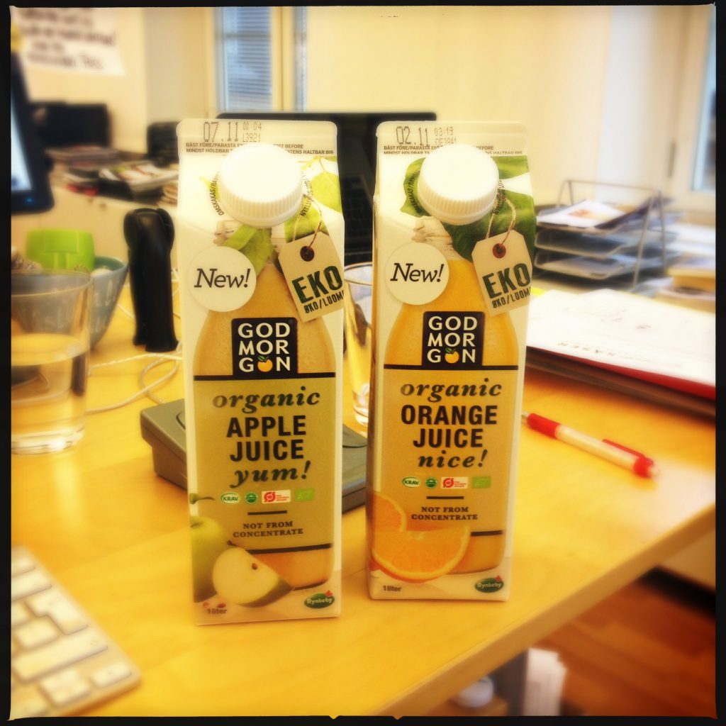 Ekologisk juice från God Morgon.
