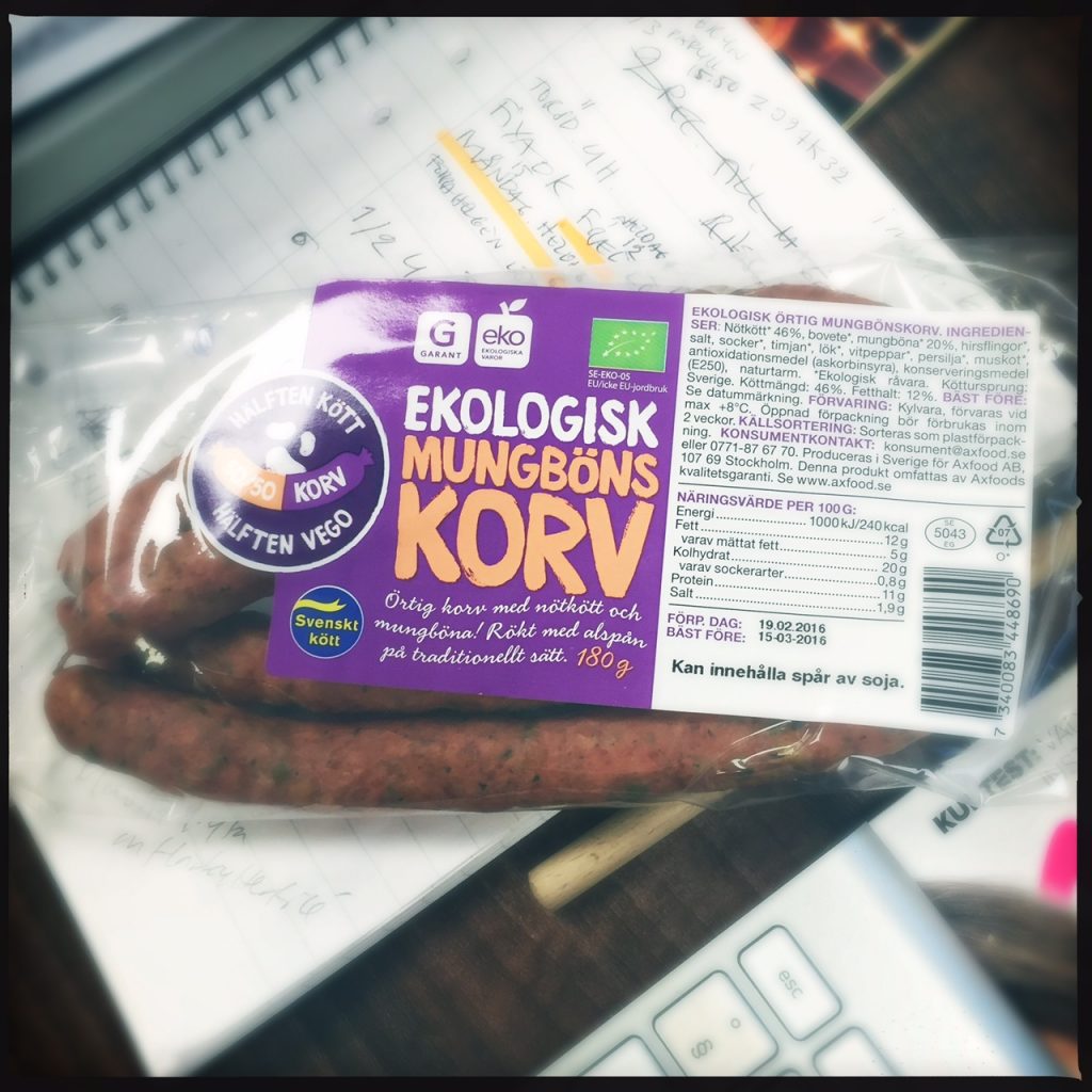 Ekologisk mungbönskorv från Garant.