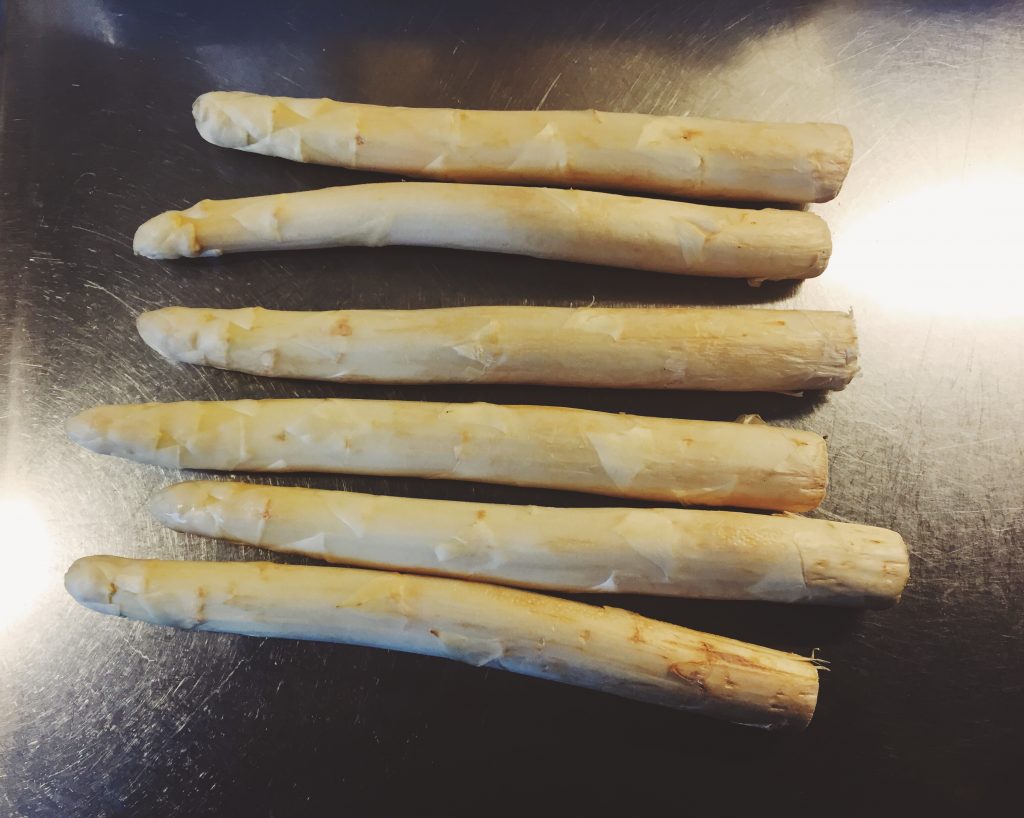 Vit sparris från Tyskland.