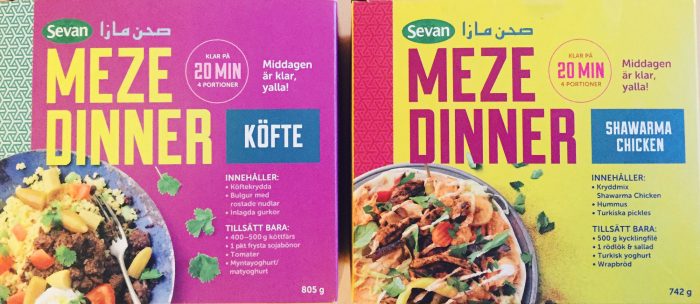 Sevan kommer med färdiga middagspaket. Tillsätt bara några råvaror som köttfärs och grönsaker.