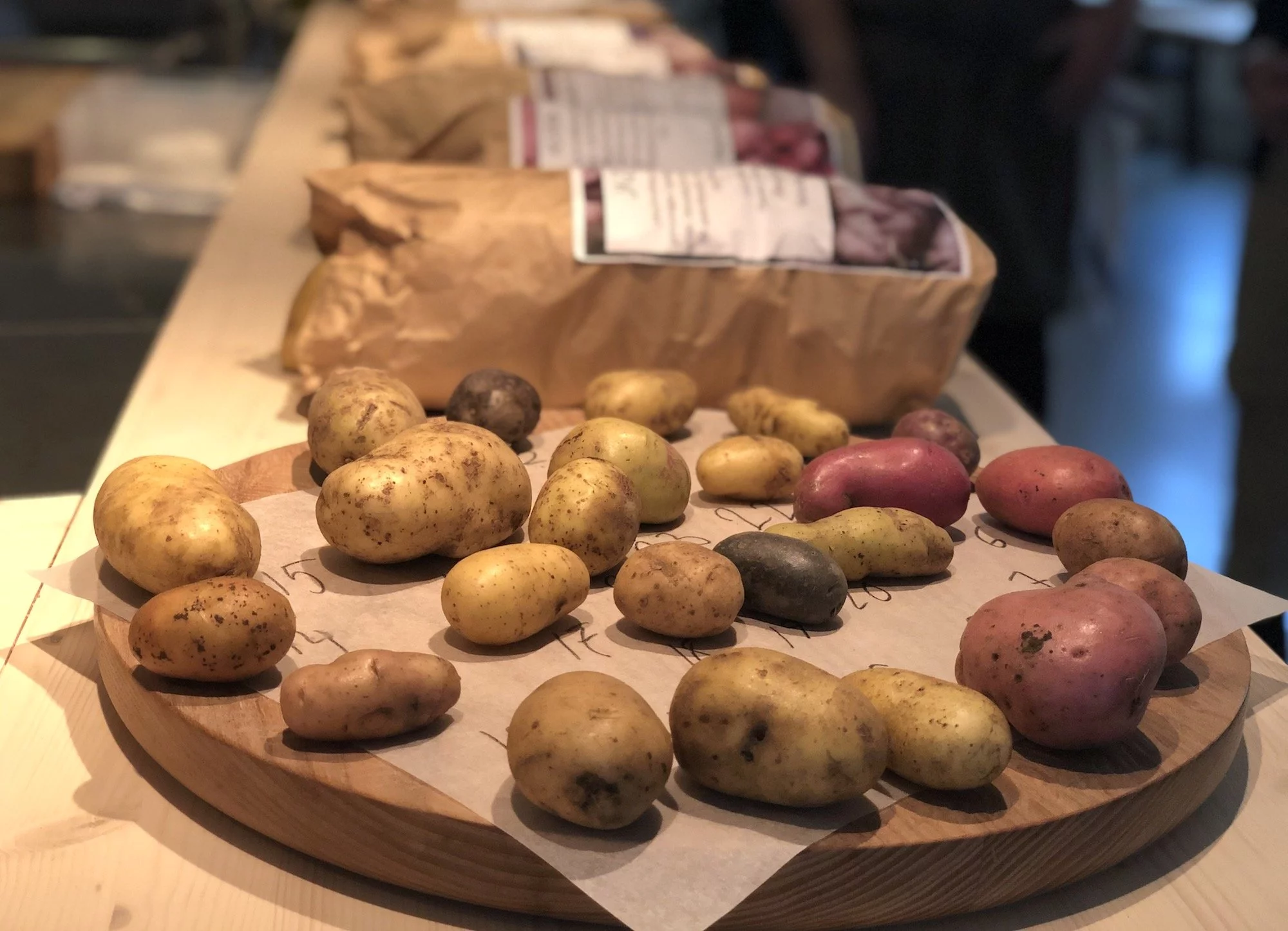 24 sorters potatis får vi välja bland innan vi går hem.
