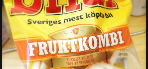 Fruktkombi, en bil med topp av vingum.