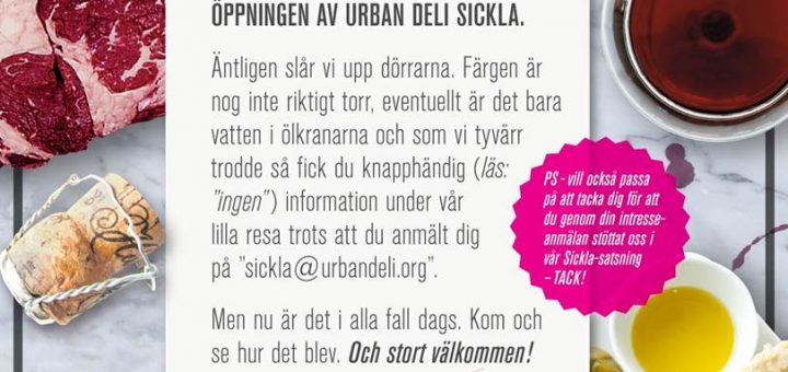 Urban Deli i Sickla.