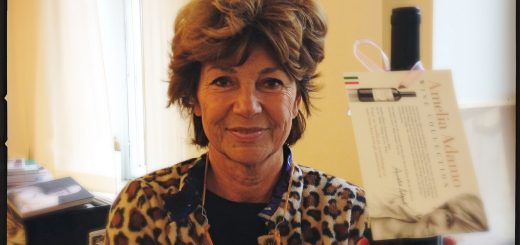 Amelia Adamo med sitt vin.