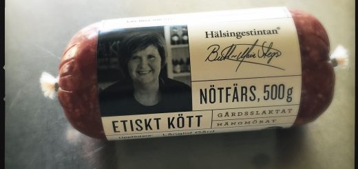 Köttfärs i rullpack från Hälsingestintan.