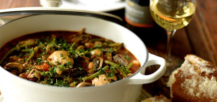 Malins italiensk kycklinggryta med vitt vin - recept.