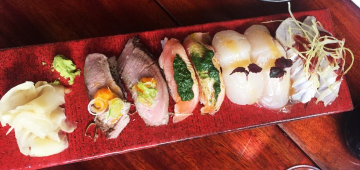 Indio på Kocksgatan i Stockholm serverar sushi med lamm, röding, pilgrimsmussla och tonfisk.