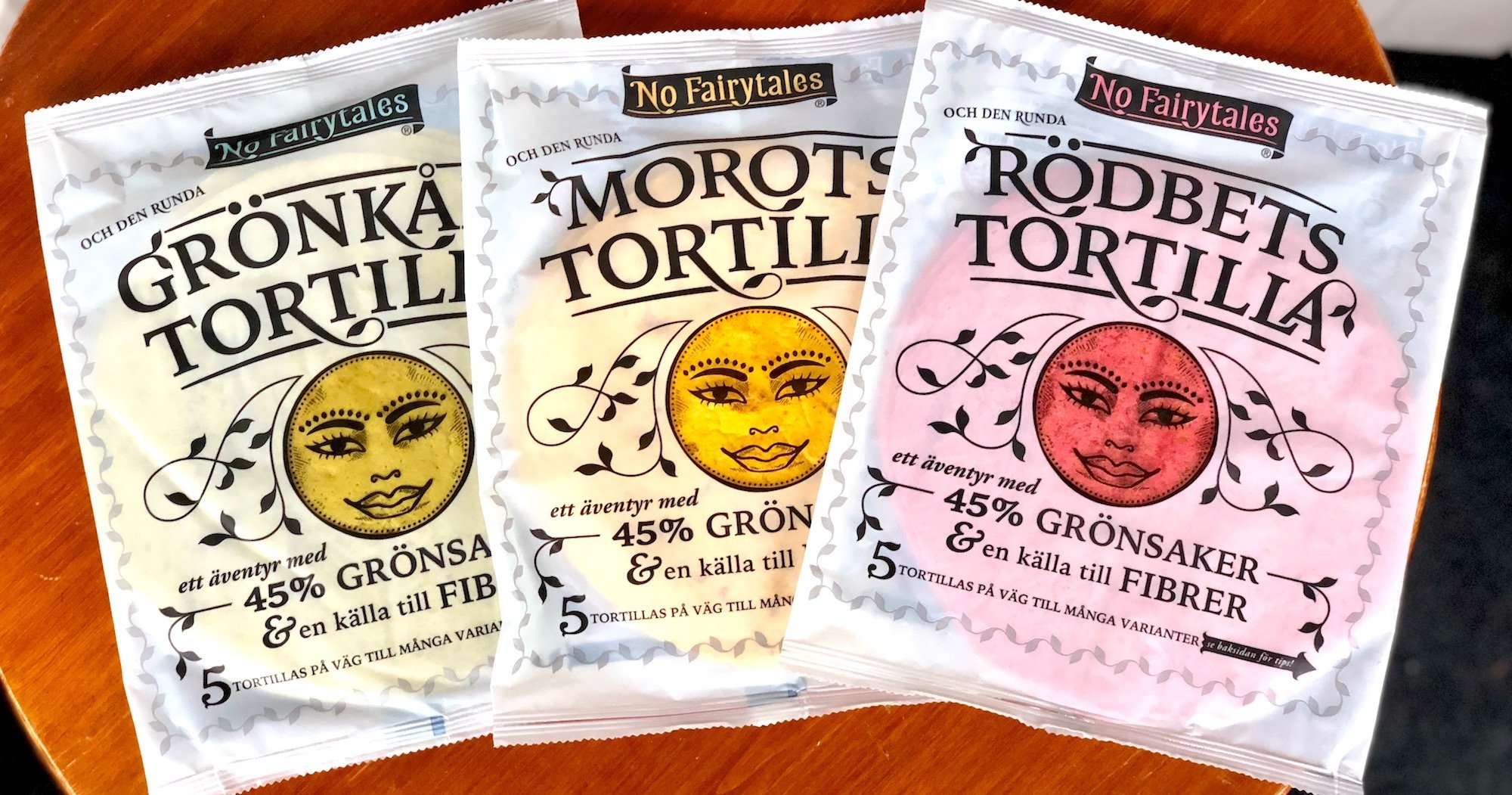 Tortillas med 45 % grönsaker från No Fairytales säljs nu på ICA.