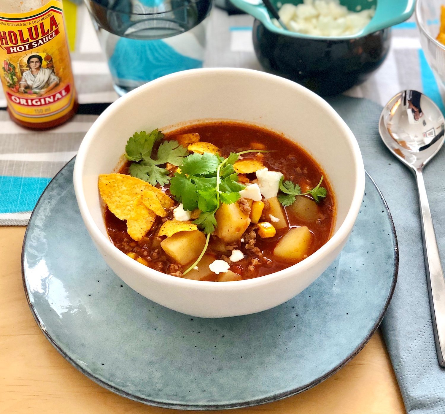 Tacogryta med köttfärs