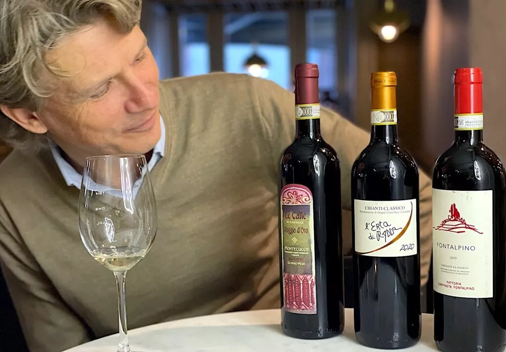 Carsten Carlsson är mannen bakom Herr Carlssons Lilla Vin- & Lanthandel som säljer viner från Toscana.