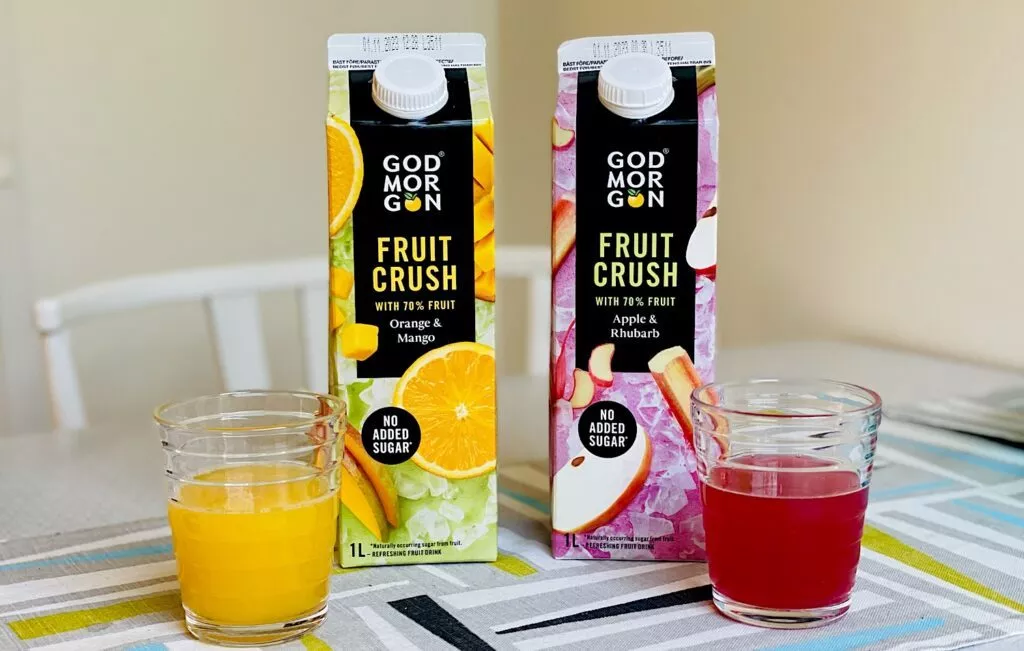 Jag har testat två nyheter från God Morgon och Fruit Crush får höga betyg.