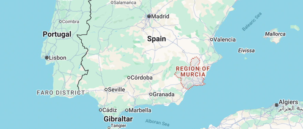 Bördiga regionen Murcia kallas för Europas trädgård och är en storproducent av frukt coh grönsaker.
