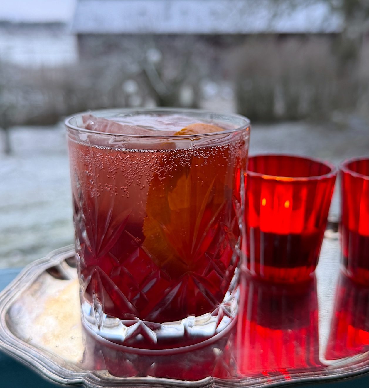 Glöggdrink med cognac och apelsin